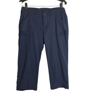 Columbia Womens Hiking Pants Capri Quick Dry PFG Cropped Outdoor Fishing Navy 10